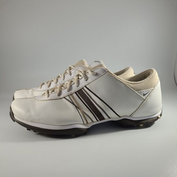 Nike 418355-122 White Brown Athletic Lace-Up Golf Cleats Women’s Size 7 - Picture 1 of 8